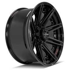 22x10 8x180mm Gloss Black with Brushed Face & Tinted Clear for Chevrolet Silverado 2500 HD 2011-2023-53