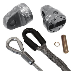 Factor 55® 00015-06 - Prolink Series Gray Shackle Mount with Titanium Pin and Rubber Guard