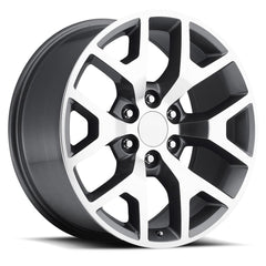 20x9 Aluminum Wheel with 6x5.5 Bolt Pattern - Grey Machine Face