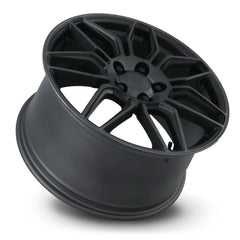 19x8.5 Aluminum Wheel with 5x4.75 Bolt Pattern - Satin Titanium Grey Machine Face wDark Clr