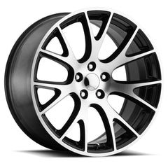 20x9.5 Aluminum Wheel with 5x115 Bolt Pattern - Gloss Black Machine Face
