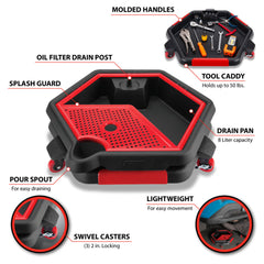 Wilmar Hand Tools 2-in-1 Drain Pan Tool Caddy