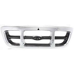 RANGER 98-00 GRILLE, Chrome Shell/Gray Insert, 4WD, XLT Model