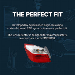 TUNDRA 00-05 TAIL LAMP LH, Assembly, Amber/Clear/Red Lens, w/ Standard Bed, Regular and Access Cab