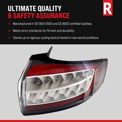 TUNDRA 00-05 TAIL LAMP LH, Assembly, Amber/Clear/Red Lens, w/ Standard Bed, Regular and Access Cab