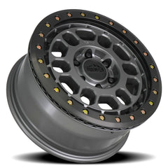 17x8.0 Aluminum Wheel with 6x130 Bolt Pattern - Satin Gunmetal w/ Black E-Coated Ring