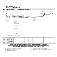 Walker® 50442 - Ultra™ Direct Fit Round Body Catalytic Converter and Pipe Assembly