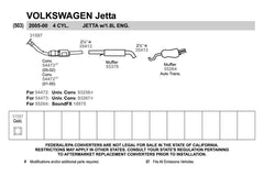 Walker® 54472 - Ultra™ Direct Fit Round Body Catalytic Converter and Pipe Assembly