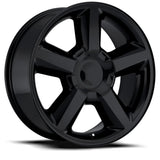 20x8.5 Aluminum Wheel with 6x5.5 Bolt Pattern - Gloss Black