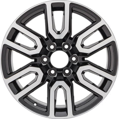 20x9 Factory Replacement New Alloy Wheel for 2019-2021 GMC Sierra 1500 with 12 Spoke Machined Face with Painted Black Vents