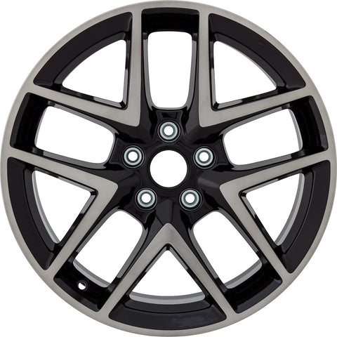 18x8 Factory Replacement New Alloy Wheel for 2022-2024 Honda Civic with 10 Spoke Machined Painted Black Smoke Clear