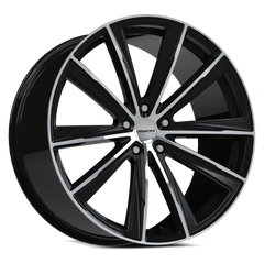 Vision 471 Splinter 22x9 5x115 +20et 73.1 Gloss Black Machined Face Wheel
