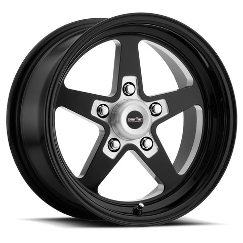 Vision 571 Sport Star Ii 15x4 5x120.7 -19et 83.1 Gloss Black W/ Milled Center Wheel
