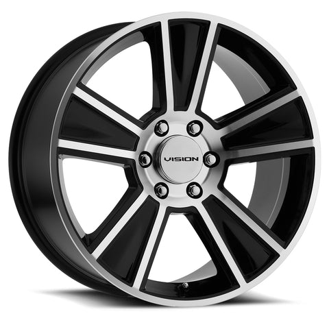 Vision 223 Stunner 20x11 5x120 +40et 67.1 Gloss Black Machined Face Wheel