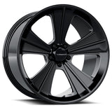 Vision 327 Missile 20x11 5x115 +27et 71.5 Gloss Black Milled Spoke Wheel