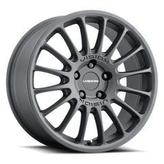 Vision 477 Monaco 17x7 5x100 +38et 56.1 Satin Black Wheel