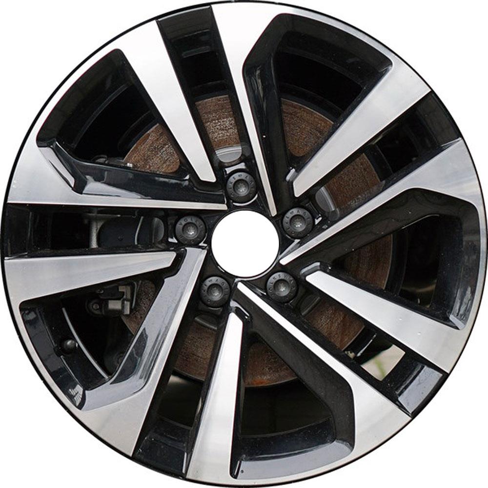  17x7 OEM Grade-A Alloy Wheel for 2022-2023 VW Tiguan with 10 Spoke Machined Face with Painted Black Vents
