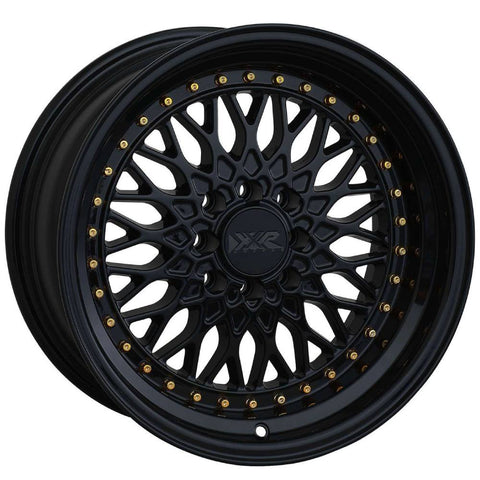 XXR 536 15x8 4x100/4x114.3 +20et 73.1 Black / Gold Rivets Wheel
