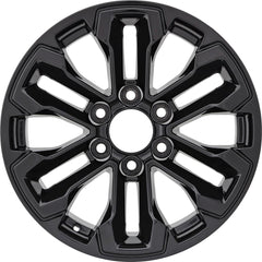  18x8.5 Factory Replacement New Alloy Wheel for 2022-2024 Chevrolet Silverado with 6 Split Spoke Painted Gloss Black
