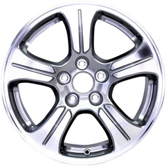  18x7.5 Factory Replacement New Alloy Wheel for 2012-2015 Honda Pilot with 5 Spoke Machined Spoke Outline with Painted Light Grey Spoke Inset and Painted Light Grey Pockets