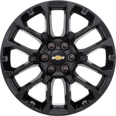  22x9 Factory Replacement New Alloy Wheel for 2022-2023 Chevrolet Silverado 1500 with 12 Spoke Painted Black
