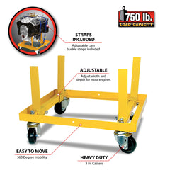 Wilmar Hand Tools 750 lb. Rolling Engine Stand
