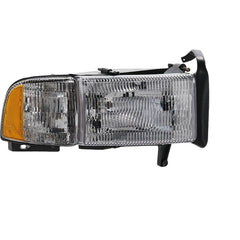 DODGE FULL SIZE PICKUP 94-02 HEAD LAMP RH, Assembly, Halogen, w/ Corner Light, Old Body Style, (99-02 w/o Sport Package)