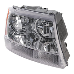 GRAND CHEROKEE 99-04 HEAD LAMP RH, Assembly, Halogen, Chrome Interior, Limited/Overland Models