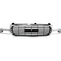 SIERRA 1500/2500 99-02 / YUKON 00-06 GRILLE, Chrome Shell/Painted Black Insert, (Exc. C3/Denali Models)