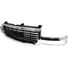 SIERRA 1500/2500 99-02 / YUKON 00-06 GRILLE, Chrome Shell/Painted Black Insert, (Exc. C3/Denali Models)