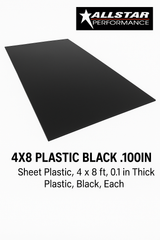 ALLSTAR PERFORMANCE -  ALL22461 Black Plastic Sheet: 4' x 8' x .100" Thick