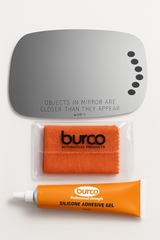 Burco - Passenger Side View Mirror W Signal For Toyota Avalon Rh Convex Signal E C Fitover - 5281S (Glass Only - Backing Plate not Included) with 6 X 6 Microfiber Cloth & SILICONE - 1 2 OZ TUBE
