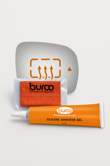 Burco - Passenger Side View Mirror Heated W Blind Spot For Heated Chry T C Caravan Rh Convex Bldspt - 5301HB (Glass Only - Backing Plate not Included) with 6 X 6 Microfiber Cloth & SILICONE - 1 2 OZ TUBE