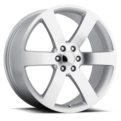 20x10 Aluminum Wheel with 6x5 Bolt Pattern - Silver Machine Face