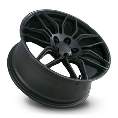 19x8.5 Aluminum Wheel with 5x120 Bolt Pattern - Satin Titanium Grey Machine Face wDark Clr