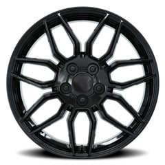 19x8.5 Aluminum Wheel with 5x4.75 Bolt Pattern - Gloss Black