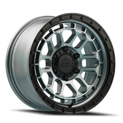 17x9 Aluminum Wheel with 5x127 Bolt Pattern - GLOSS GRAPHITE/GLOSS  BLACK RING