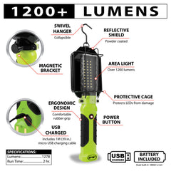 Wilmar Hand Tools 1200+ LM Li-Ion LED Drop Light
