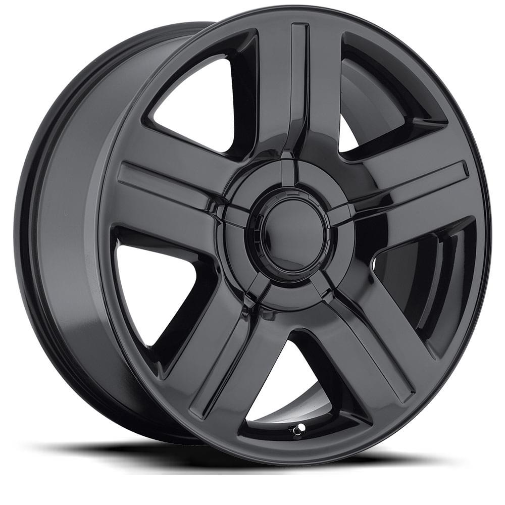 22x9 Aluminum Wheel with 5x5 Bolt Pattern - Silver Machine Face