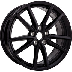 18x7.5 Factory Replacement New Alloy Wheel for 2019-2021 Volkswagen Golf GTI with 10 Spoke Painted Black