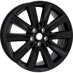19x7.5 Factory Replacement New Alloy Wheel for 2021-2022 Mazda 6 with 10 Spoke Painted Gloss Black