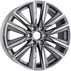 22x9 Factory Replacement New Alloy Wheel for 2021-2024 Cadillac Escalade with 12 Spoke Painted Charcoal/Polished