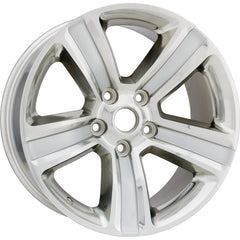20x9 Factory Replacement New Alloy Wheel for 2013-2021 Dodge RAM 1500 with 5 Spoke Polished Face with Painted Silver Inset of Spoke