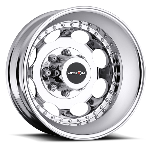 16X6 Machined wheel with bolt pattern of 8-6.5 (8-165.1)