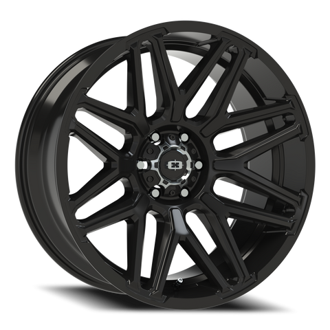 22X10 Gloss Black wheel with bolt pattern of 6-5.5 (6-139.7)