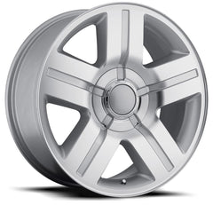 22x9 Aluminum Wheel with 6x5.5 Bolt Pattern - Silver Machine Face