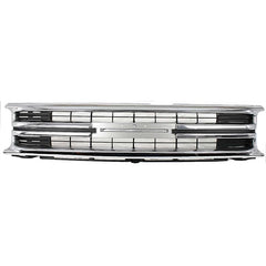 TOYOTA PICKUP 89-91 GRILLE, Center Piece, Chr Shll/Ptd-Blk Insrt, 2WD