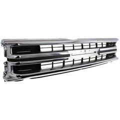 TOYOTA PICKUP 89-91 GRILLE, Center Piece, Chr Shll/Ptd-Blk Insrt, 2WD
