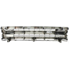 TOYOTA PICKUP 89-91 GRILLE, Center Piece, Chr Shll/Ptd-Blk Insrt, 2WD