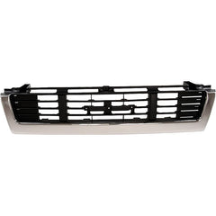 TOYOTA PICKUP 89-91 GRILLE, Center, Chrome Shell/Painted Black Insert, 4WD